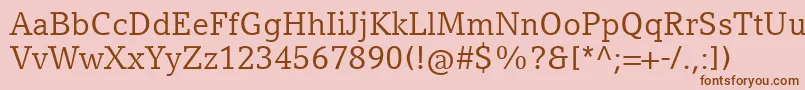 CompatilLetterLtComRegular Font – Brown Fonts on Pink Background