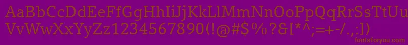 CompatilLetterLtComRegular Font – Brown Fonts on Purple Background