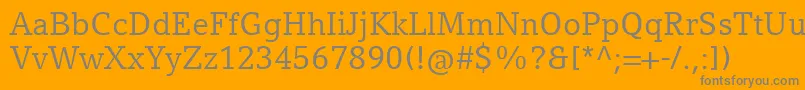 CompatilLetterLtComRegular Font – Gray Fonts on Orange Background