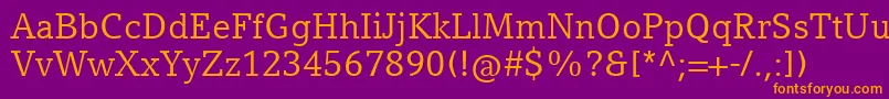 CompatilLetterLtComRegular Font – Orange Fonts on Purple Background