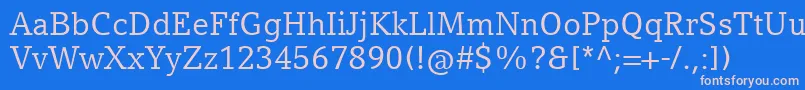 CompatilLetterLtComRegular Font – Pink Fonts on Blue Background