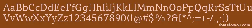 CompatilLetterLtComRegular Font – Pink Fonts on Brown Background
