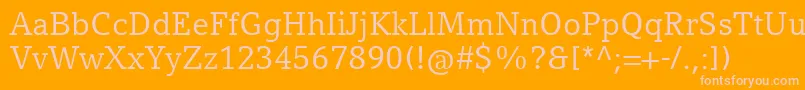 CompatilLetterLtComRegular Font – Pink Fonts on Orange Background