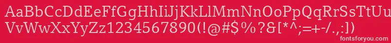 CompatilLetterLtComRegular Font – Pink Fonts on Red Background