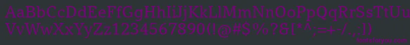 CompatilLetterLtComRegular Font – Purple Fonts on Black Background