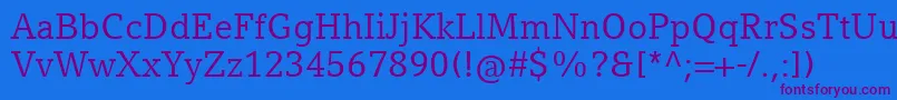 CompatilLetterLtComRegular Font – Purple Fonts on Blue Background