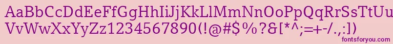 CompatilLetterLtComRegular Font – Purple Fonts on Pink Background