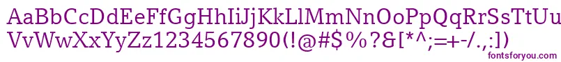 Шрифт CompatilLetterLtComRegular – фиолетовые шрифты на белом фоне