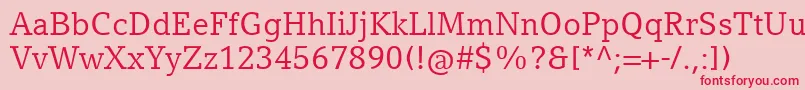CompatilLetterLtComRegular Font – Red Fonts on Pink Background