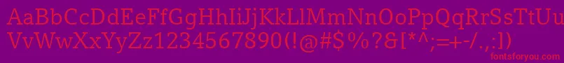 CompatilLetterLtComRegular Font – Red Fonts on Purple Background
