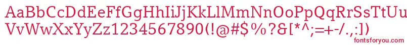 CompatilLetterLtComRegular Font – Red Fonts on White Background