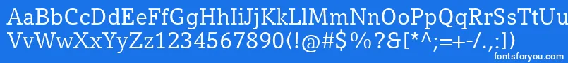 CompatilLetterLtComRegular Font – White Fonts on Blue Background