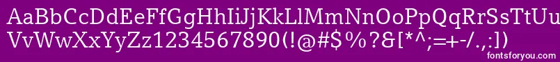 Шрифт CompatilLetterLtComRegular – белые шрифты на фиолетовом фоне