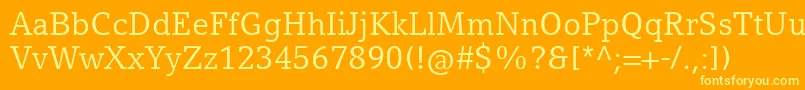 CompatilLetterLtComRegular Font – Yellow Fonts on Orange Background