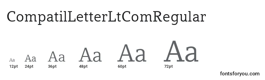 Размеры шрифта CompatilLetterLtComRegular