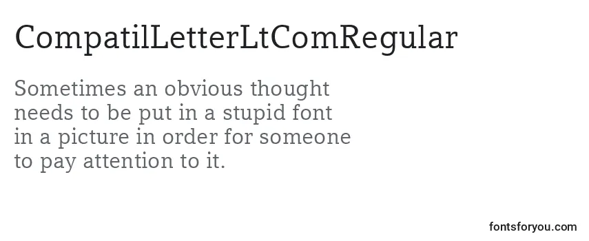 Шрифт CompatilLetterLtComRegular