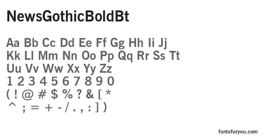 NewsGothicBoldBt Font – alphabet, numbers, special characters