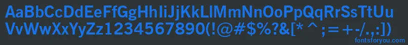 NewsGothicBoldBtフォントについての詳細 フォントNewsGothicBoldBt – 黒い背景に青い文字