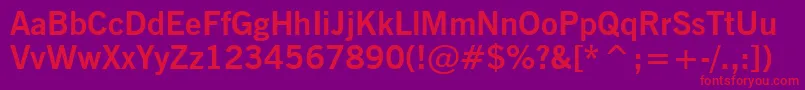 NewsGothicBoldBt Font – Red Fonts on Purple Background