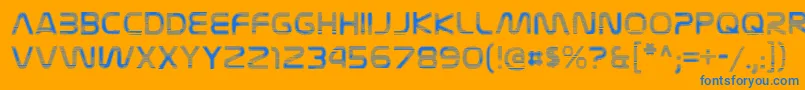 NasalizationvideoRegular Font – Blue Fonts on Orange Background