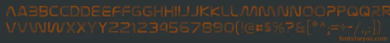NasalizationvideoRegular Font – Brown Fonts on Black Background