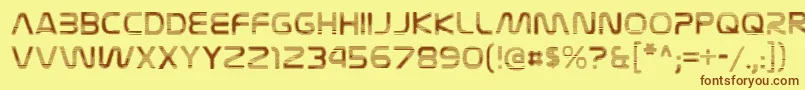 NasalizationvideoRegular Font – Brown Fonts on Yellow Background