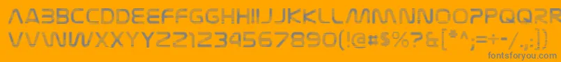 NasalizationvideoRegular Font – Gray Fonts on Orange Background
