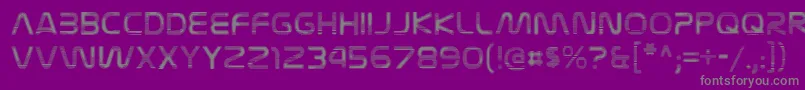 フォントNasalizationvideoRegular – 紫の背景に灰色の文字