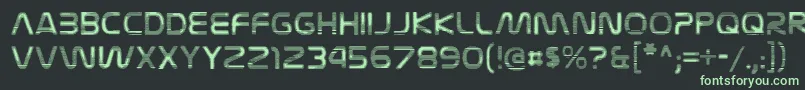 NasalizationvideoRegular-fontti – vihreät fontit mustalla taustalla