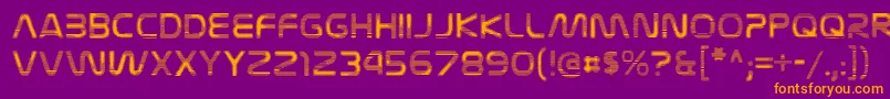 NasalizationvideoRegular-fontti – oranssit fontit violetilla taustalla