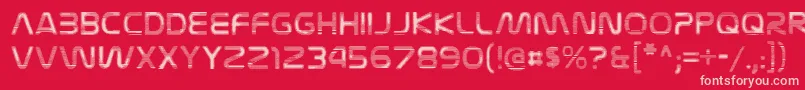 NasalizationvideoRegular Font – Pink Fonts on Red Background