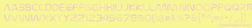 NasalizationvideoRegular-Schriftart – Rosa Schriften auf gelbem Hintergrund