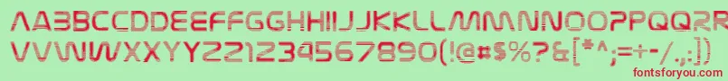 NasalizationvideoRegular Font – Red Fonts on Green Background