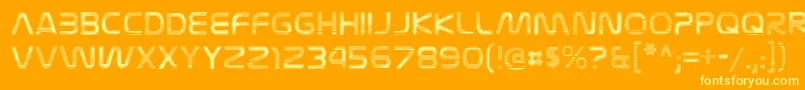 フォントNasalizationvideoRegular – オレンジの背景に黄色の文字