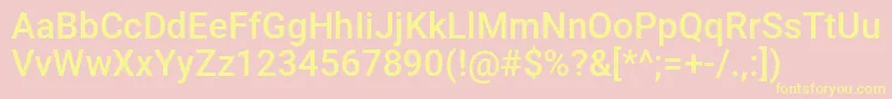 Miss Font – Yellow Fonts on Pink Background