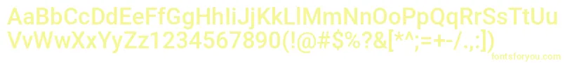 Miss Font – Yellow Fonts on White Background