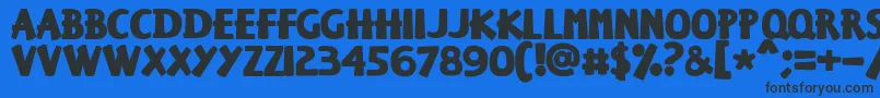 Keisersousa Font – Black Fonts on Blue Background