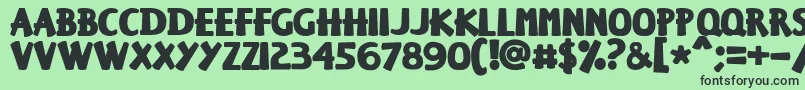 Keisersousa Font – Black Fonts on Green Background