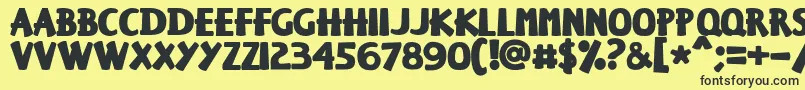 Keisersousa Font – Black Fonts on Yellow Background