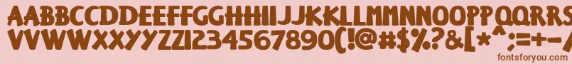 Keisersousa Font – Brown Fonts on Pink Background
