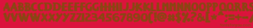 Keisersousa Font – Brown Fonts on Red Background