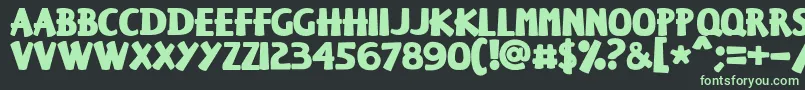 Keisersousa-fontti – vihreät fontit mustalla taustalla