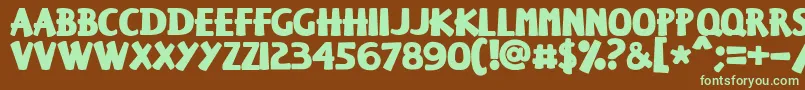 Keisersousa Font – Green Fonts on Brown Background