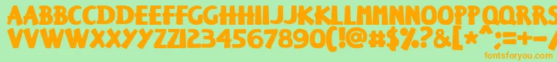 Keisersousa Font – Orange Fonts on Green Background