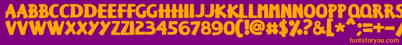 Keisersousa Font – Orange Fonts on Purple Background