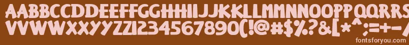 Keisersousa Font – Pink Fonts on Brown Background