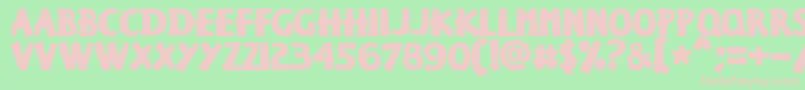 Keisersousa Font – Pink Fonts on Green Background