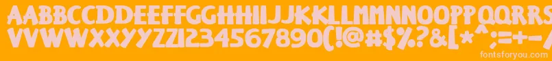 Keisersousa Font – Pink Fonts on Orange Background