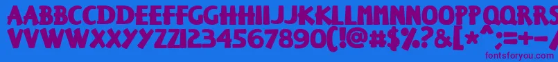 Keisersousa Font – Purple Fonts on Blue Background