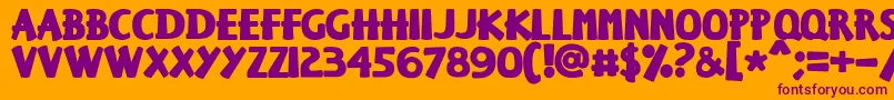 Keisersousa Font – Purple Fonts on Orange Background